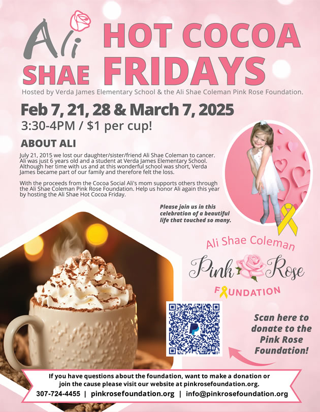 Hot Cocoa Social Ali Shae Pink Rose Foundation Fundraiser